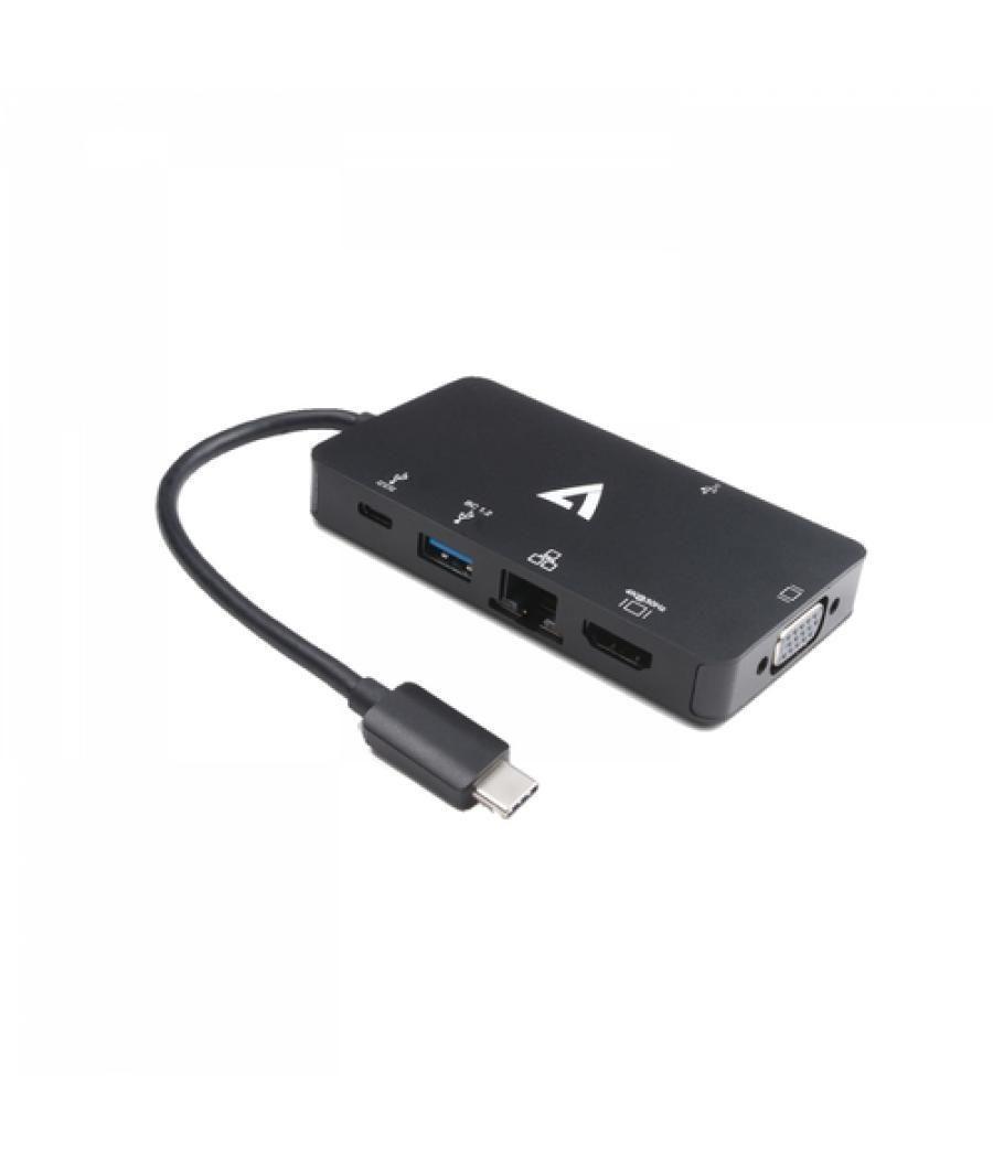 V7 V7UC-U3CRJ45HDVG-BLK Adaptador gráfico USB 3840 x 2160 Pixeles Negro