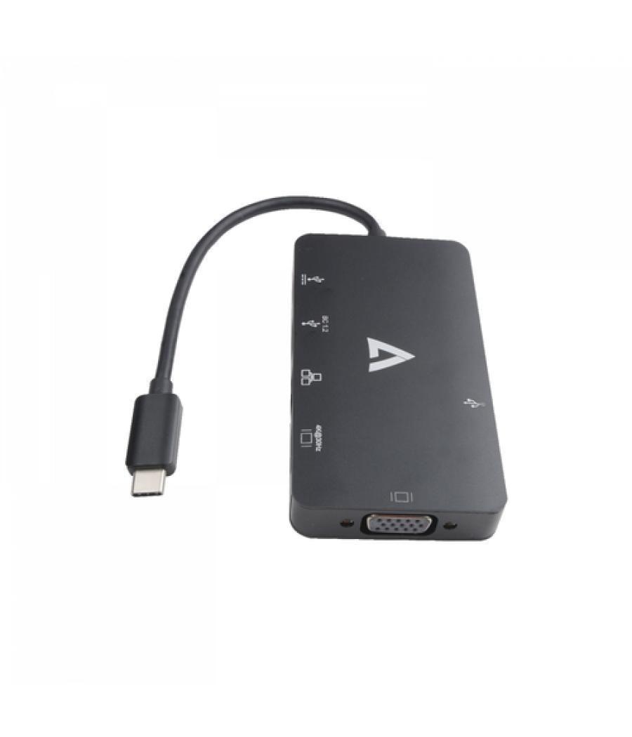 V7 V7UC-U3CRJ45HDVG-BLK Adaptador gráfico USB 3840 x 2160 Pixeles Negro