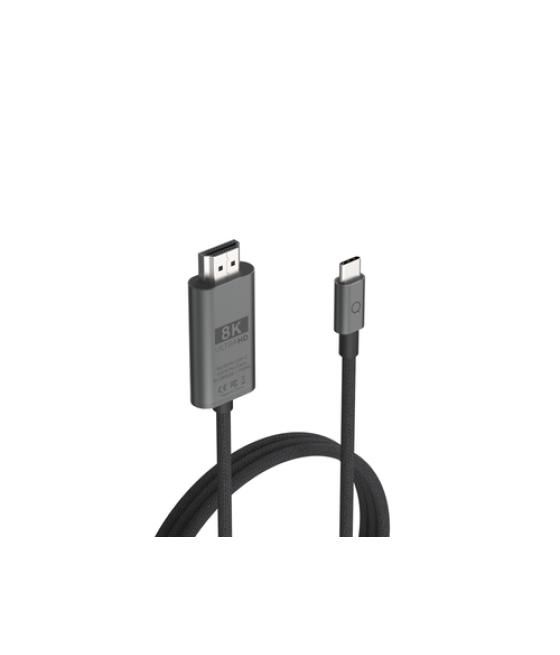 LINQ byELEMENTS LQ48026 adaptador de cable de vídeo 2 m USB Tipo C HDMI Negro