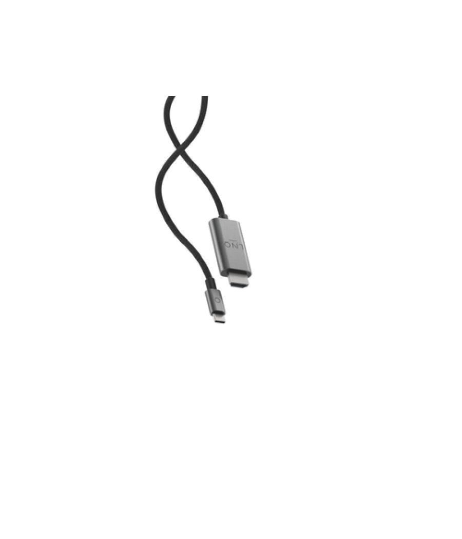 LINQ byELEMENTS LQ48026 adaptador de cable de vídeo 2 m USB Tipo C HDMI Negro