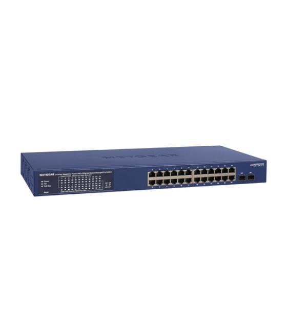 NETGEAR 24P GE POE+SMART SWITCH - Switch Gestionado L2/L3/L4 Gigabit Ethernet (10/100/1000) Energía sobre Ethernet (PoE) Azul