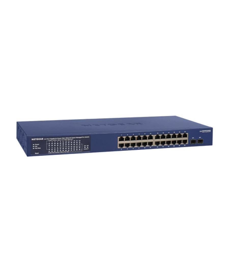 NETGEAR 24P GE POE+SMART SWITCH - Switch Gestionado L2/L3/L4 Gigabit Ethernet (10/100/1000) Energía sobre Ethernet (PoE) Azul