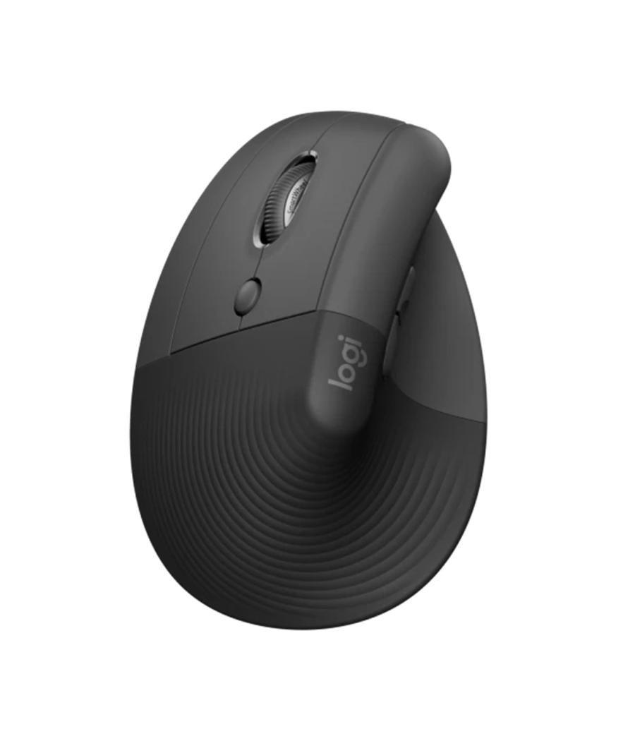 Ratón inalámbrico vertical logitech lift para zurdos 4000 dpi negro - gris