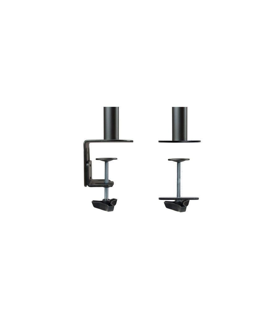 TooQ Soporte de Mesa Giratorio e Inclinable para 2 Pantallas (Monitor / TV Plasma / LCD / LED) 13” – 32”, de Dos Brazos, Negro -