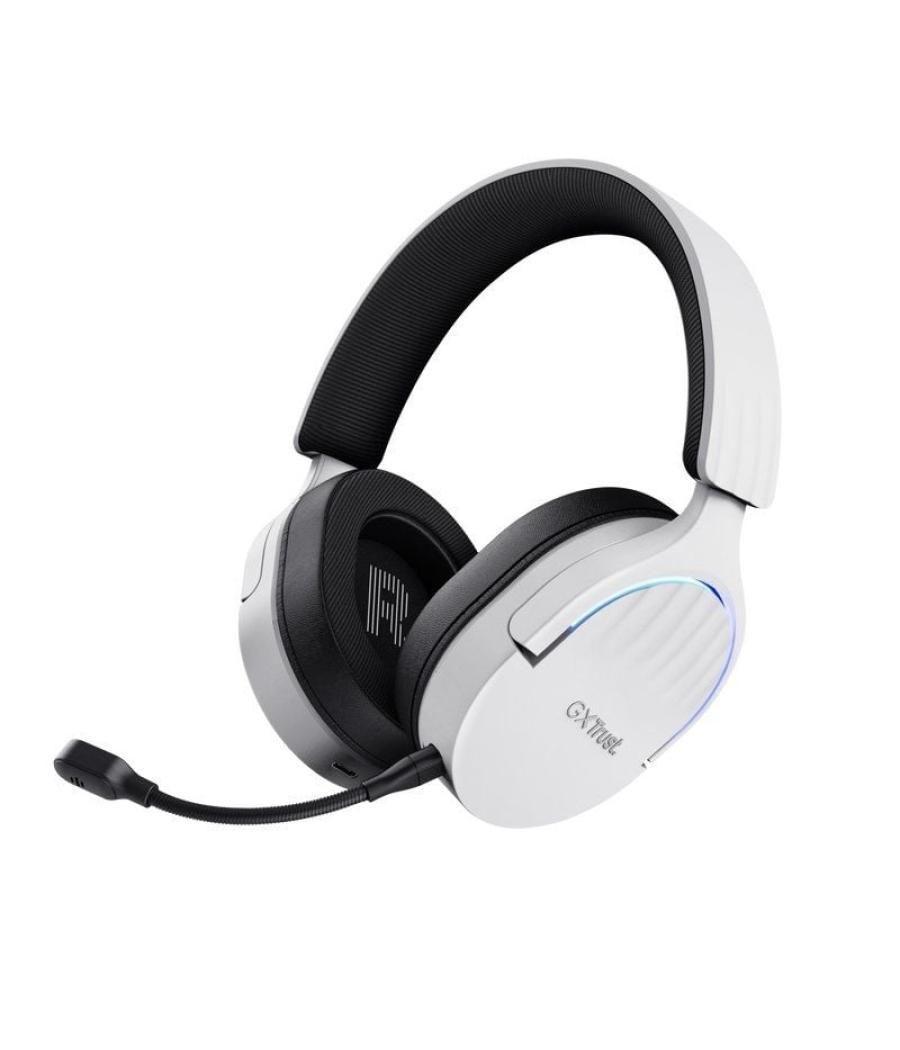 Auriculares gaming inalámbricos con micrófono trust gaming gxt 491 fayzo/ bluetooth/ jack 3.5/ blancos