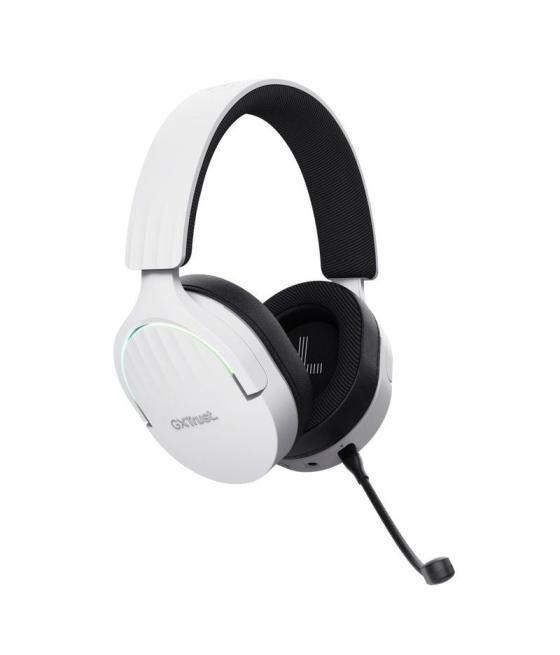 Auriculares gaming inalámbricos con micrófono trust gaming gxt 491 fayzo/ bluetooth/ jack 3.5/ blancos