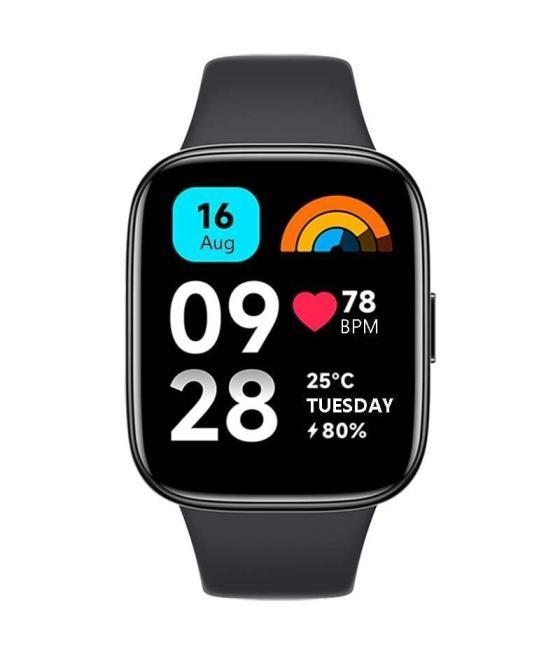 Smartwatch xiaomi redmi watch 3 active/ notificaciones/ frecuencia cardíaca/ negro