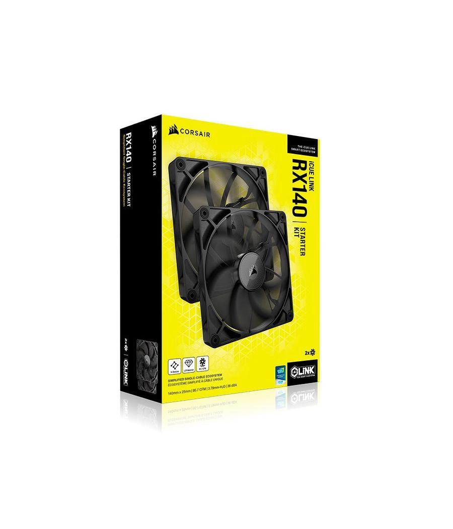 Ventilador caja corsair rx series icue link rx140 dual pack co-9051012-ww