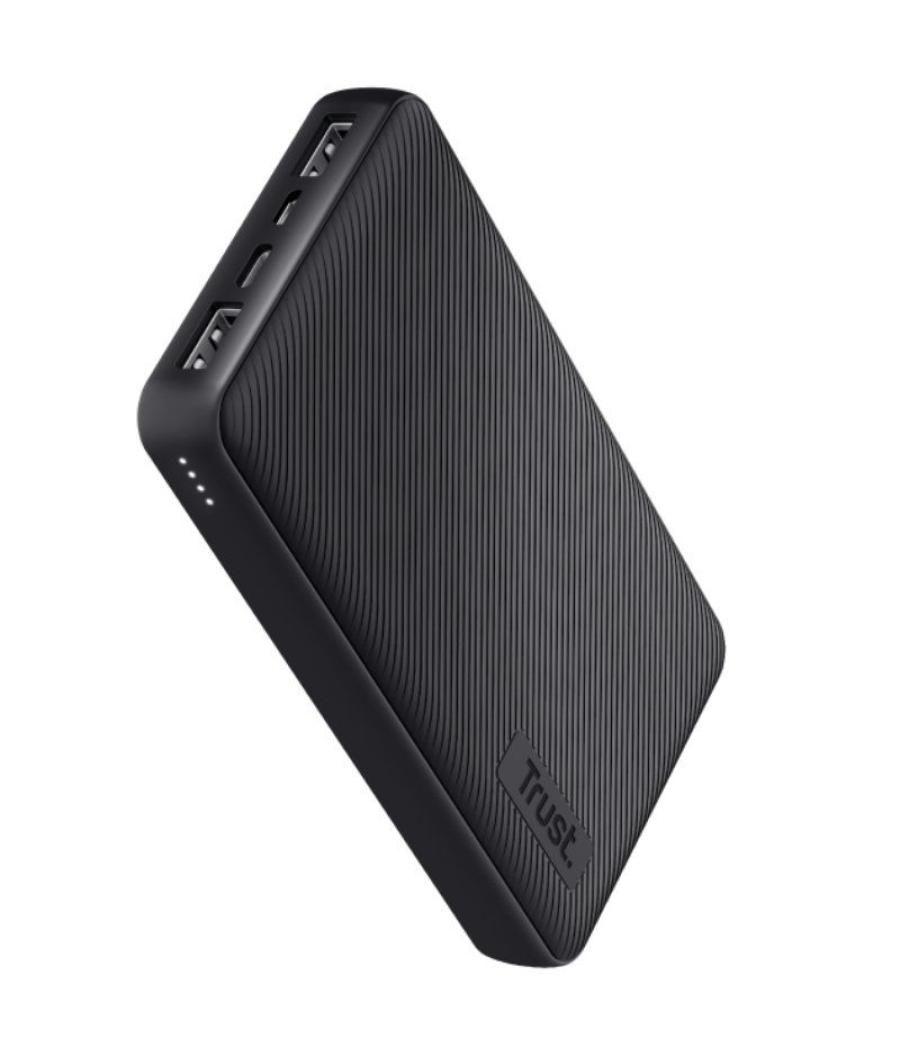 Powerbank 15000mah trust primo/ 15w/ negra