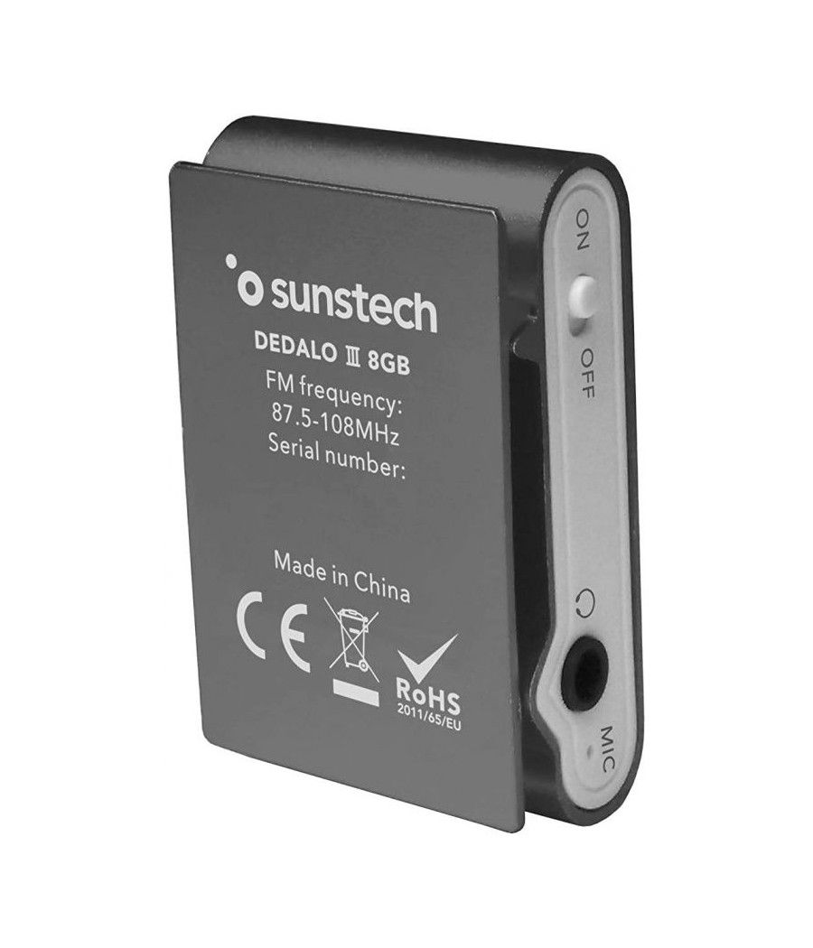 Reproductor MP3 Sunstech Dedalo III/ 8GB/ Radio FM/ Gris - Imagen 2