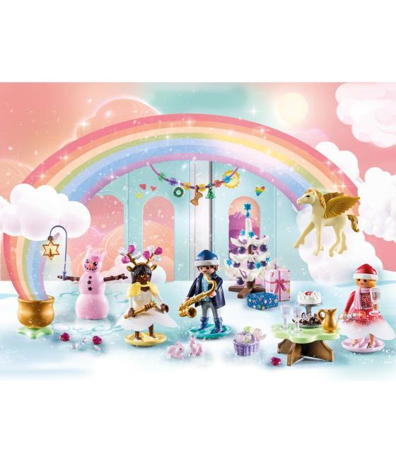 Calendario de adviento playmobil arcoiris de navidad