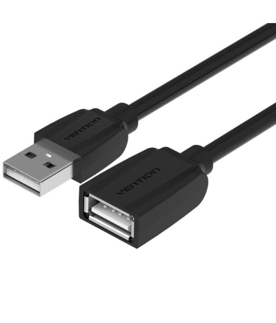 Cable alargador usb 2.0 vention vas-a44-b500/ usb macho - usb hembra/ 5m/ negro