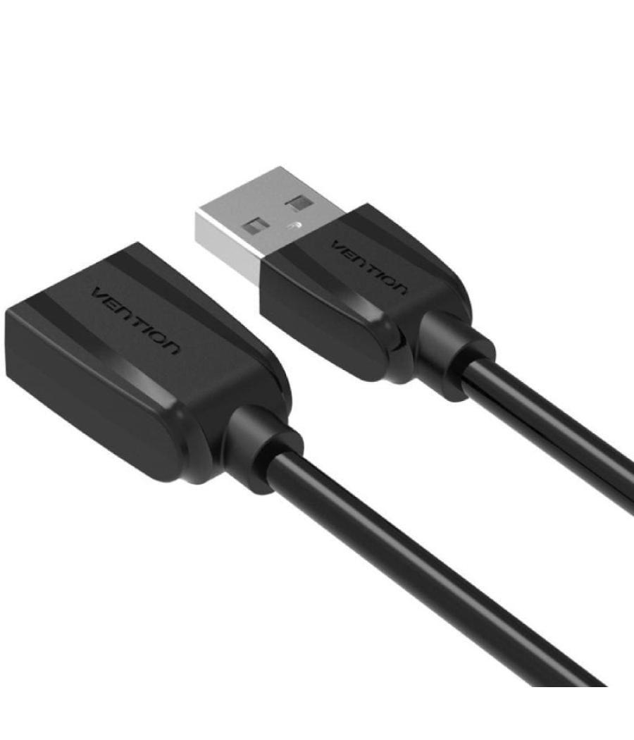 Cable alargador usb 2.0 vention vas-a44-b500/ usb macho - usb hembra/ 5m/ negro