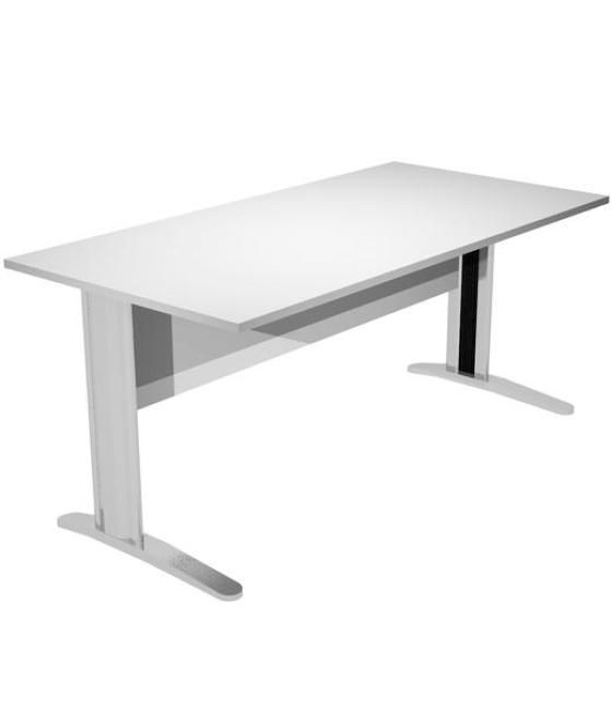 Artexport mesa escritorio presto 140 con patas de metal tablero 22mm gris