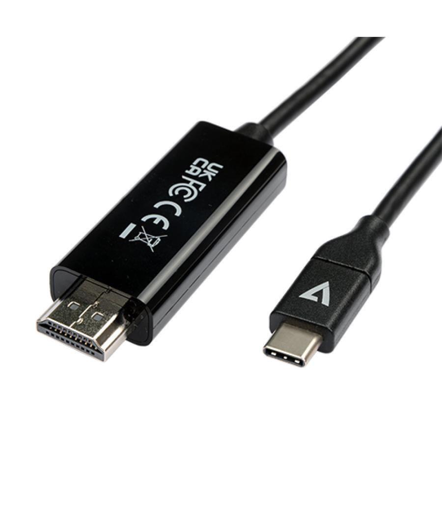 V7 V7UCHDMI-2M adaptador de cable de vídeo USB Tipo C HDMI Negro