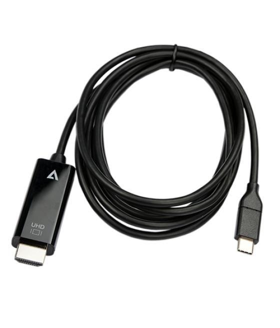 V7 V7UCHDMI-2M adaptador de cable de vídeo USB Tipo C HDMI Negro