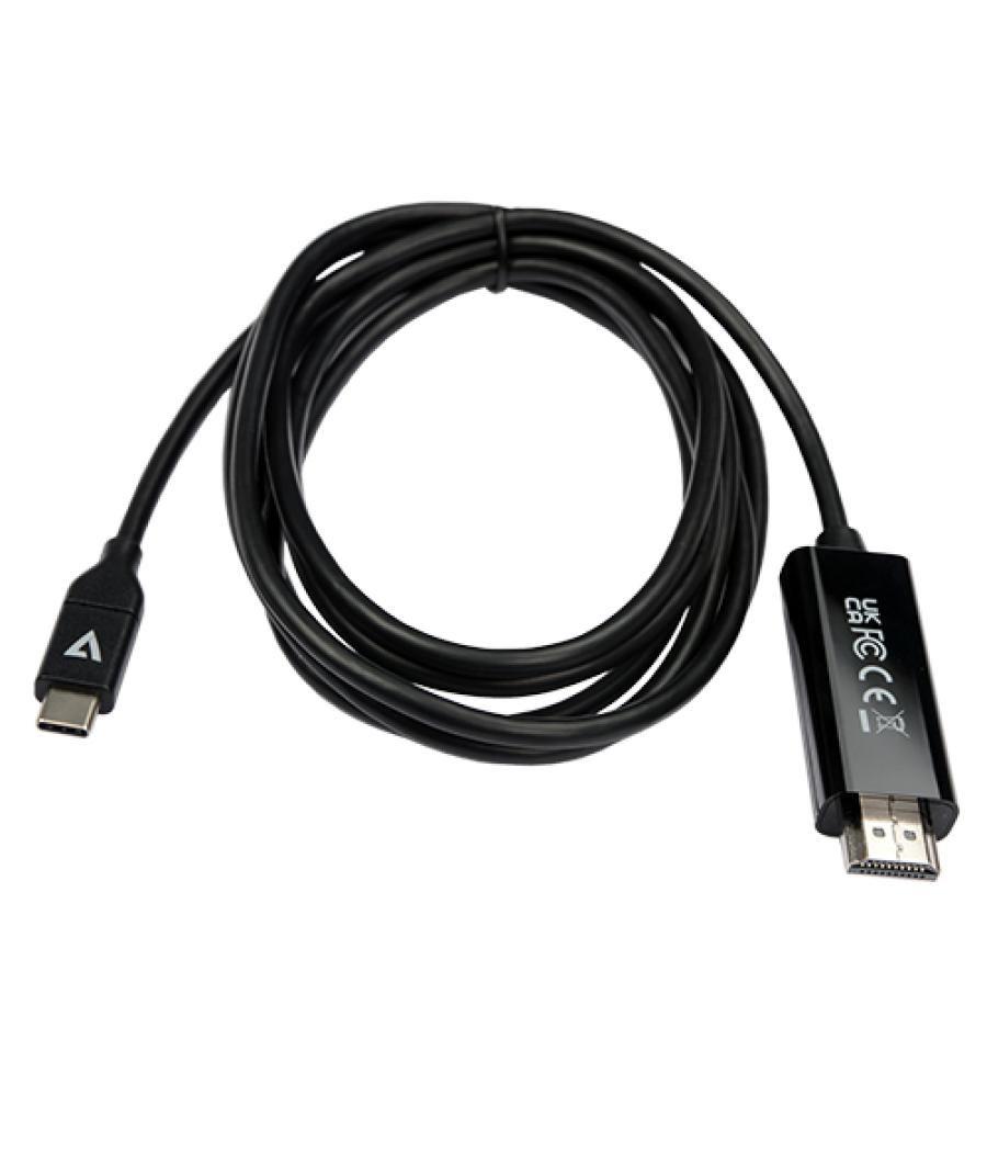 V7 V7UCHDMI-2M adaptador de cable de vídeo USB Tipo C HDMI Negro