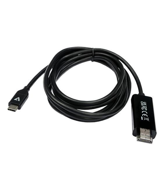 V7 V7UCHDMI-2M adaptador de cable de vídeo USB Tipo C HDMI Negro