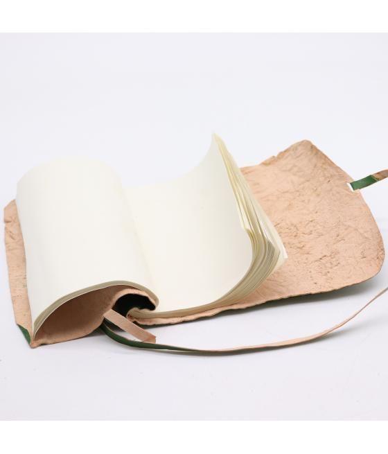 Cuaderno de viaje de cuero en rollo - 96 páginas - Green 21x15cm