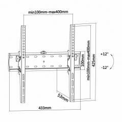 Soporte de Pared Inclinable Aisens WT55T-015 para TV de 32-55'/ hasta 40kg - Imagen 4