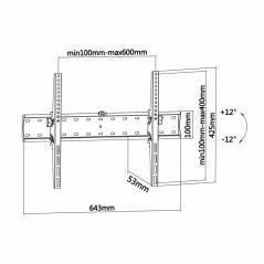 Soporte de Pared Inclinable Aisens WT70T-017 para TV de 37-70'/ hasta 40kg - Imagen 5