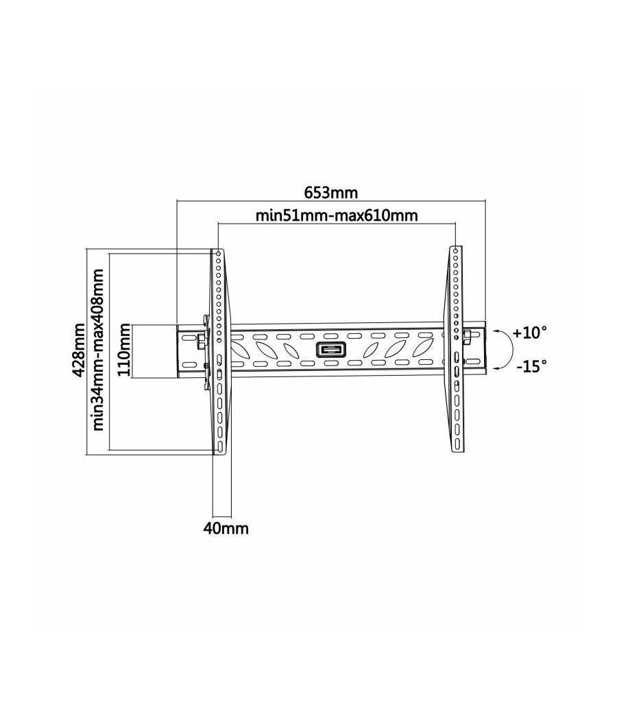 Soporte de Pared Inclinable Aisens WT70T-019 para TV de 37-70'/ hasta 50kg - Imagen 5