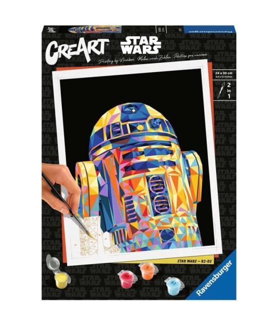 Kit para pintar con números ravensburger creart serie trend c polygon star wars: r2d2