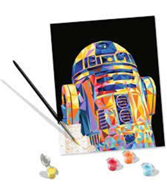 Kit para pintar con números ravensburger creart serie trend c polygon star wars: r2d2