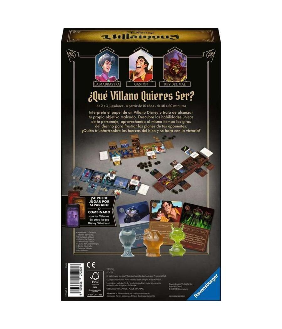 Juego de mesa ravensburger disney villanous despicable plots