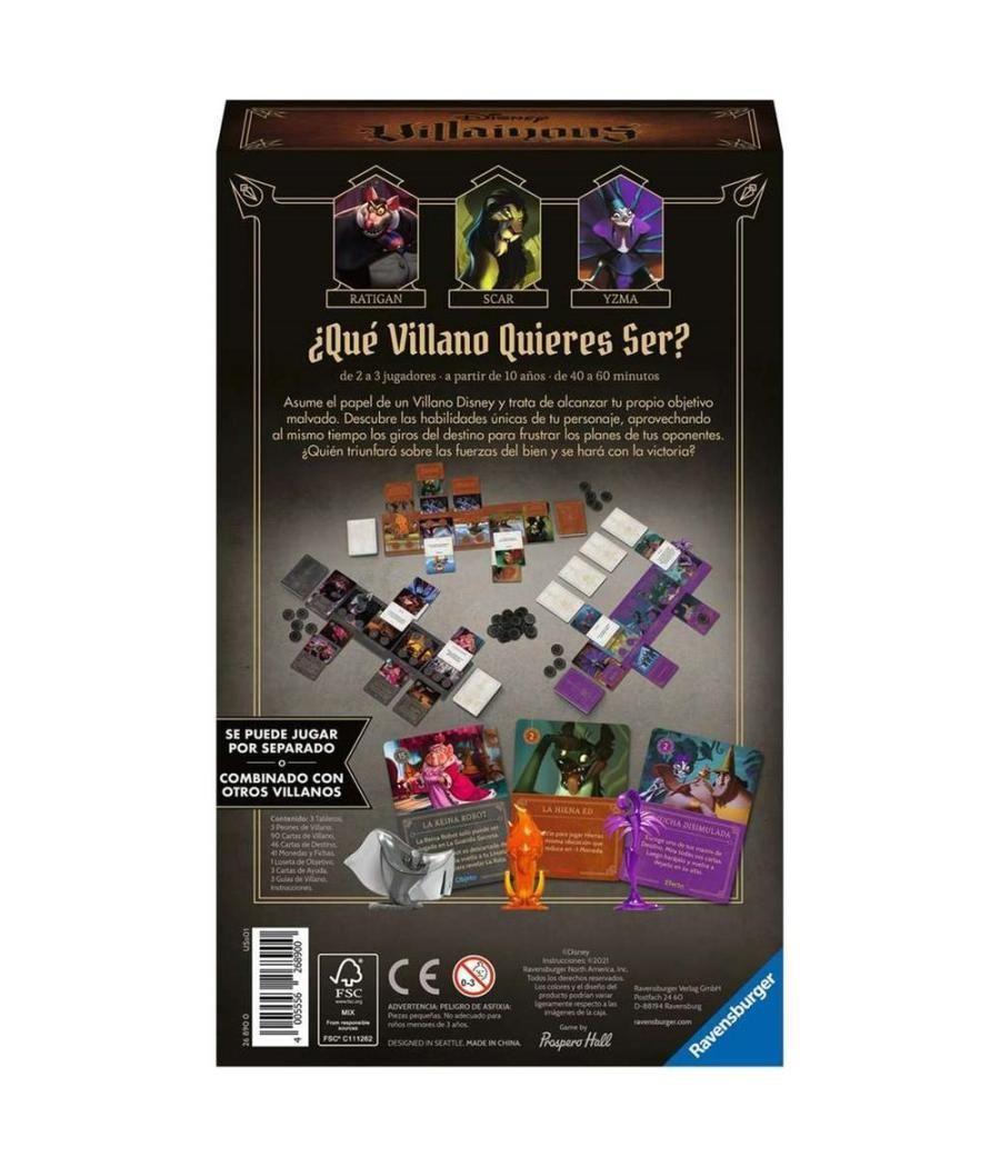 Juego de mesa ravensburger disney villanous evil comes prepared