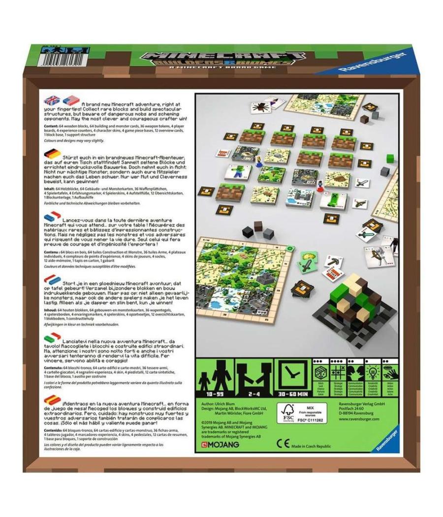 Juego de mesa ravensburger minecraft builders & biomes