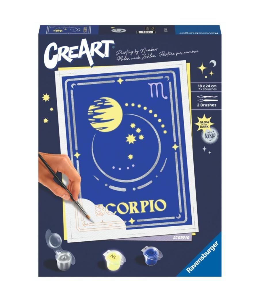 Kit para pintar con números ravensburger creart serie trend d zodiac: escorpio