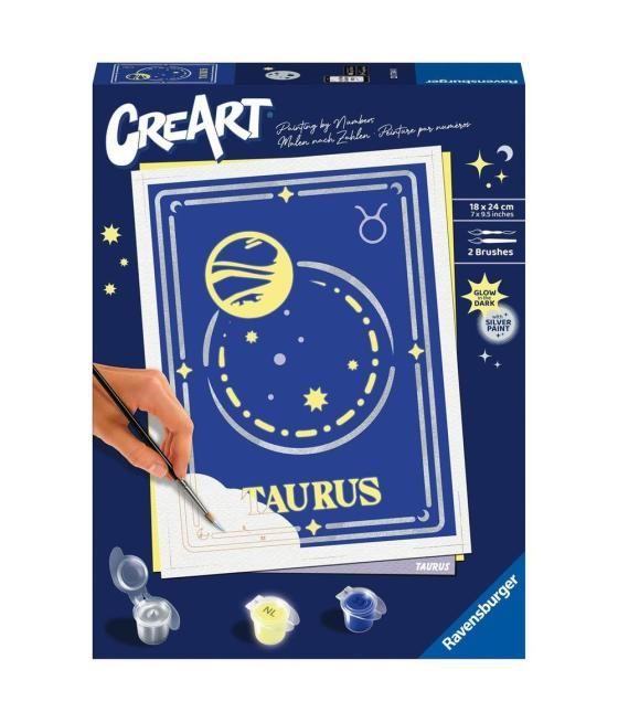 Kit para pintar con números ravensburger creart serie trend d zodiac: tauro