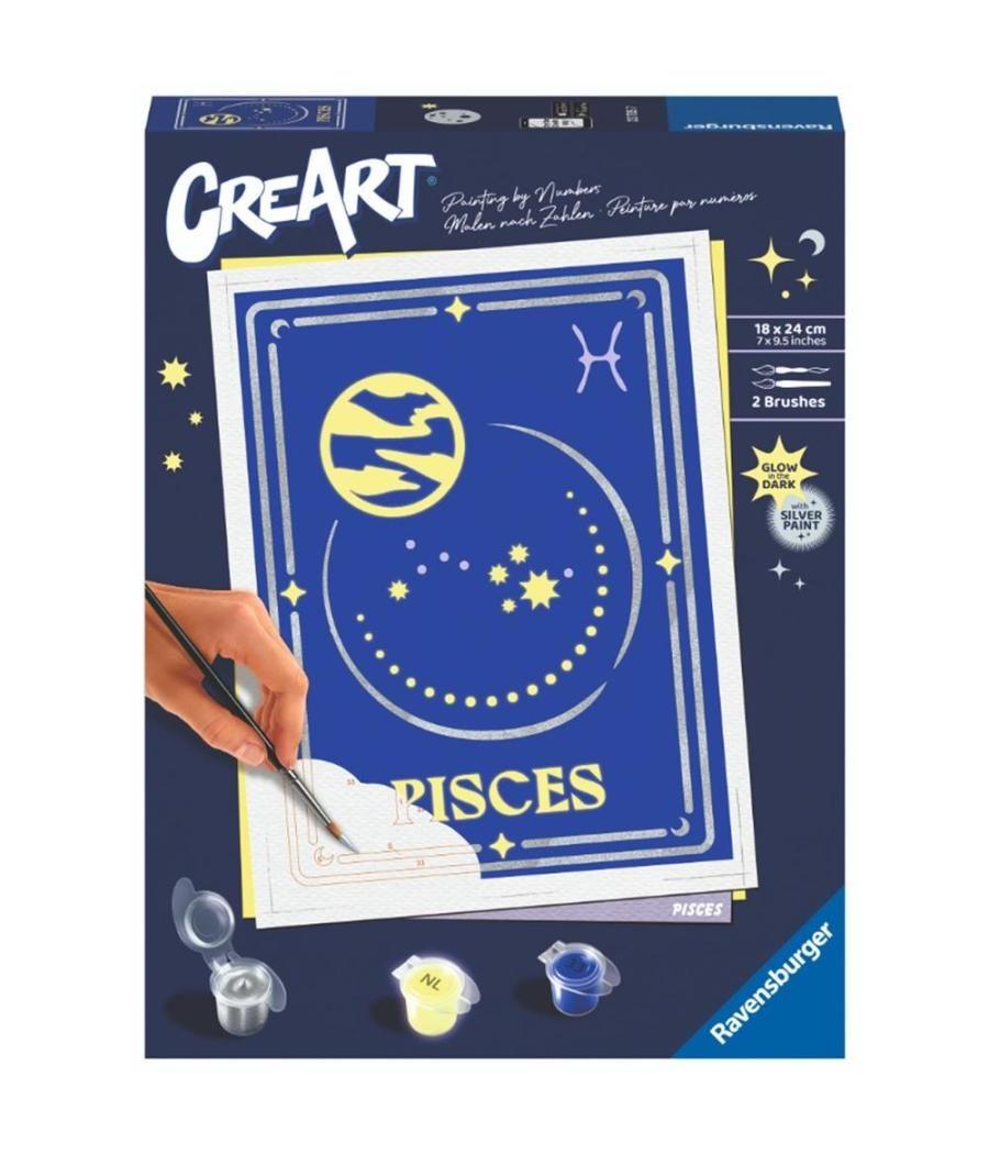 Kit para pintar con números ravensburger creart serie trend d zodiac: piscis