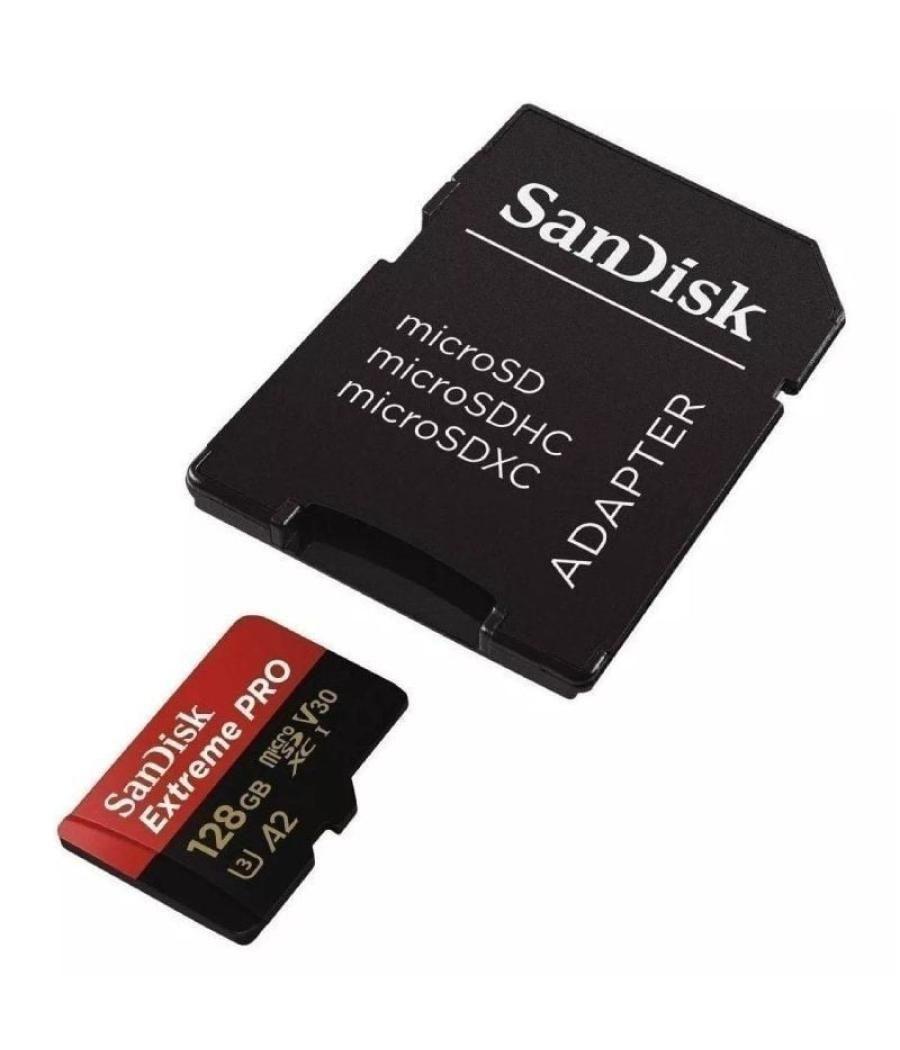 Tarjeta de memoria sandisk extreme pro 128gb microsd xc uhs-i con adaptador/ clase 10/ 200mbs