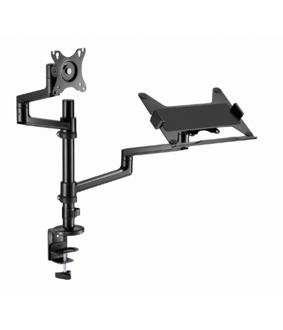 Soporte de mesa gembird ajustable brazo para monitor y bandeja para portãtil