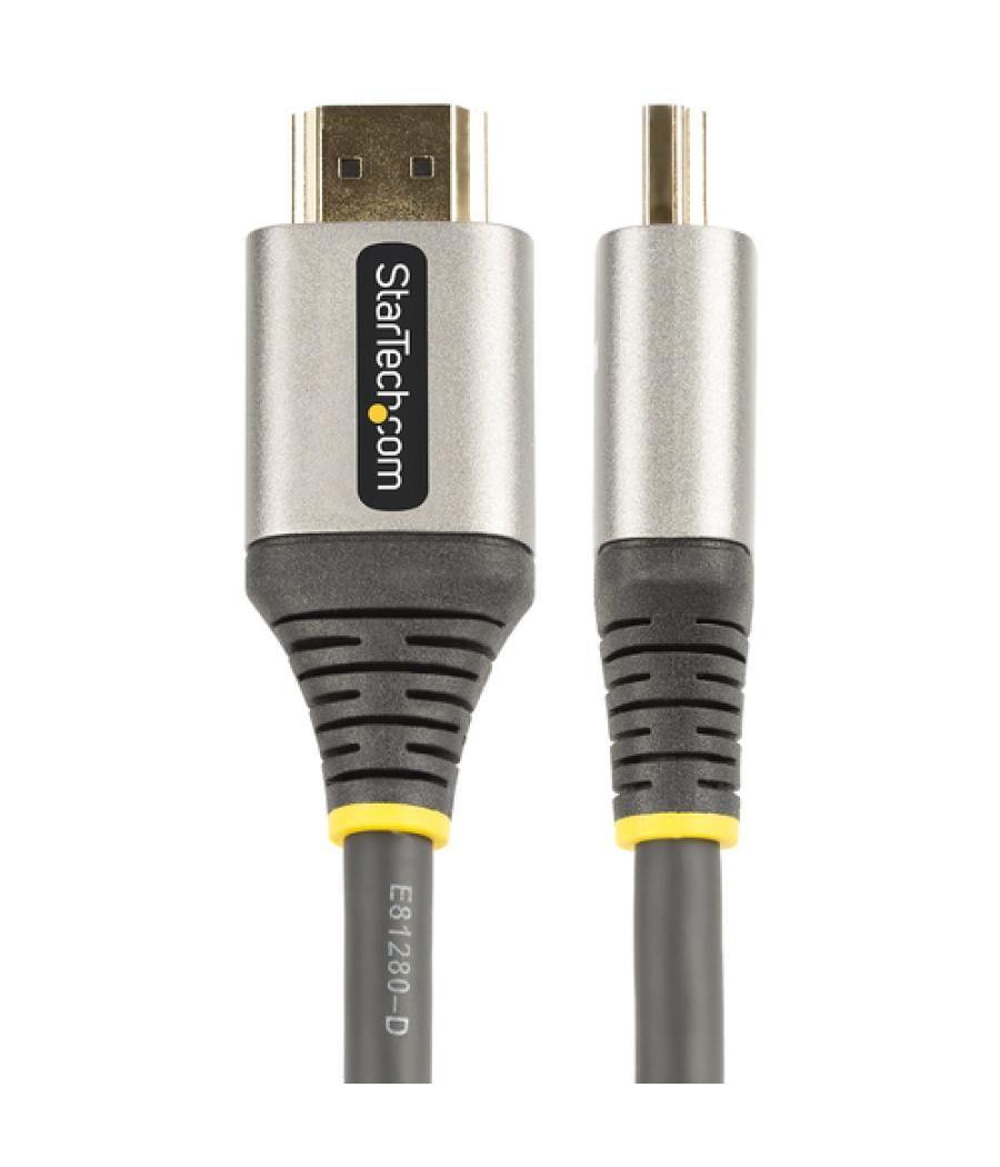 StarTech.com Cable de 2m HDMI 2.0 Certificado Premium - Cable HDMI con Ethernet de Alta Velocidad Ultra HD 4K 60Hz - HDR10, ARC 