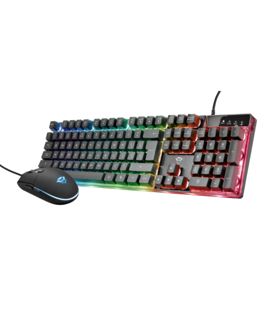 Trust gxt 838 azor gaming combo teclado usb qwerty español negro