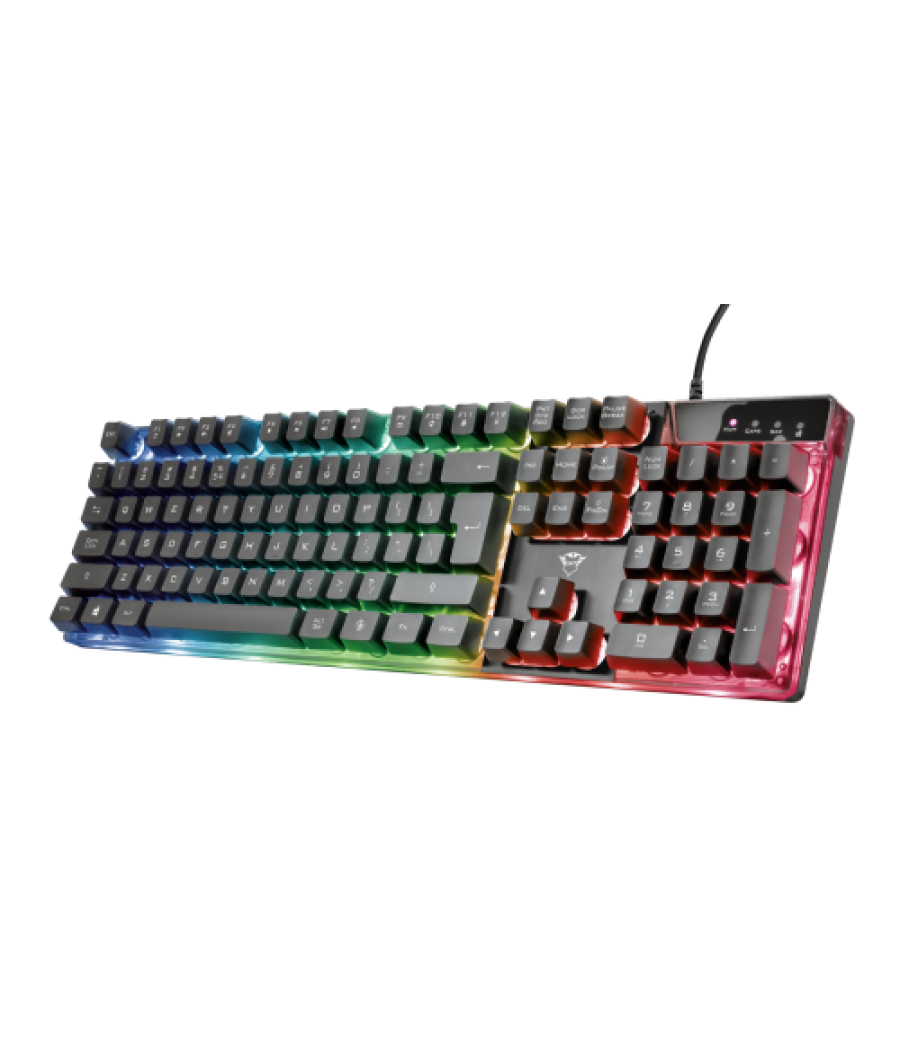 Trust gxt 838 azor gaming combo teclado usb qwerty español negro