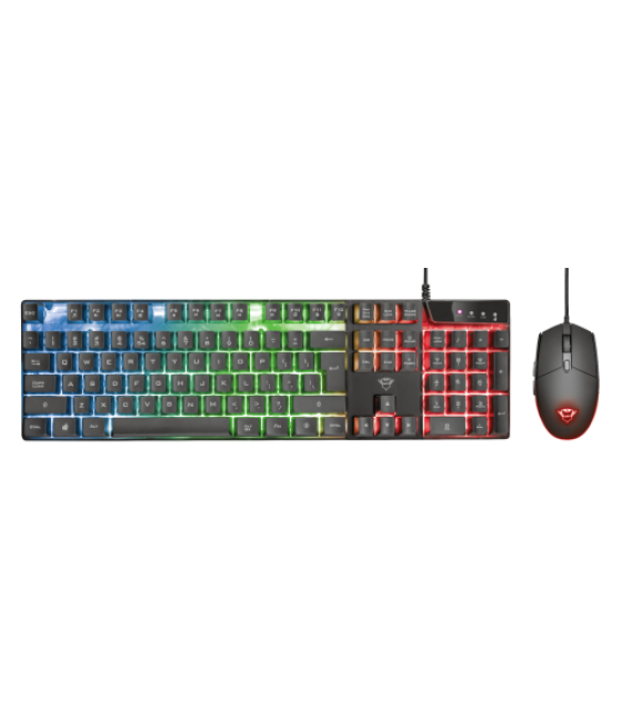 Trust gxt 838 azor gaming combo teclado usb qwerty español negro