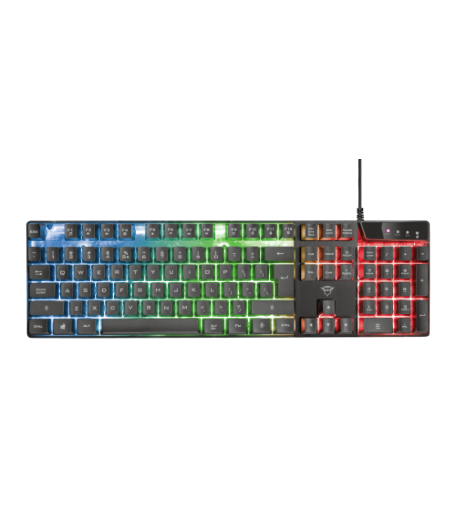 Trust gxt 838 azor gaming combo teclado usb qwerty español negro