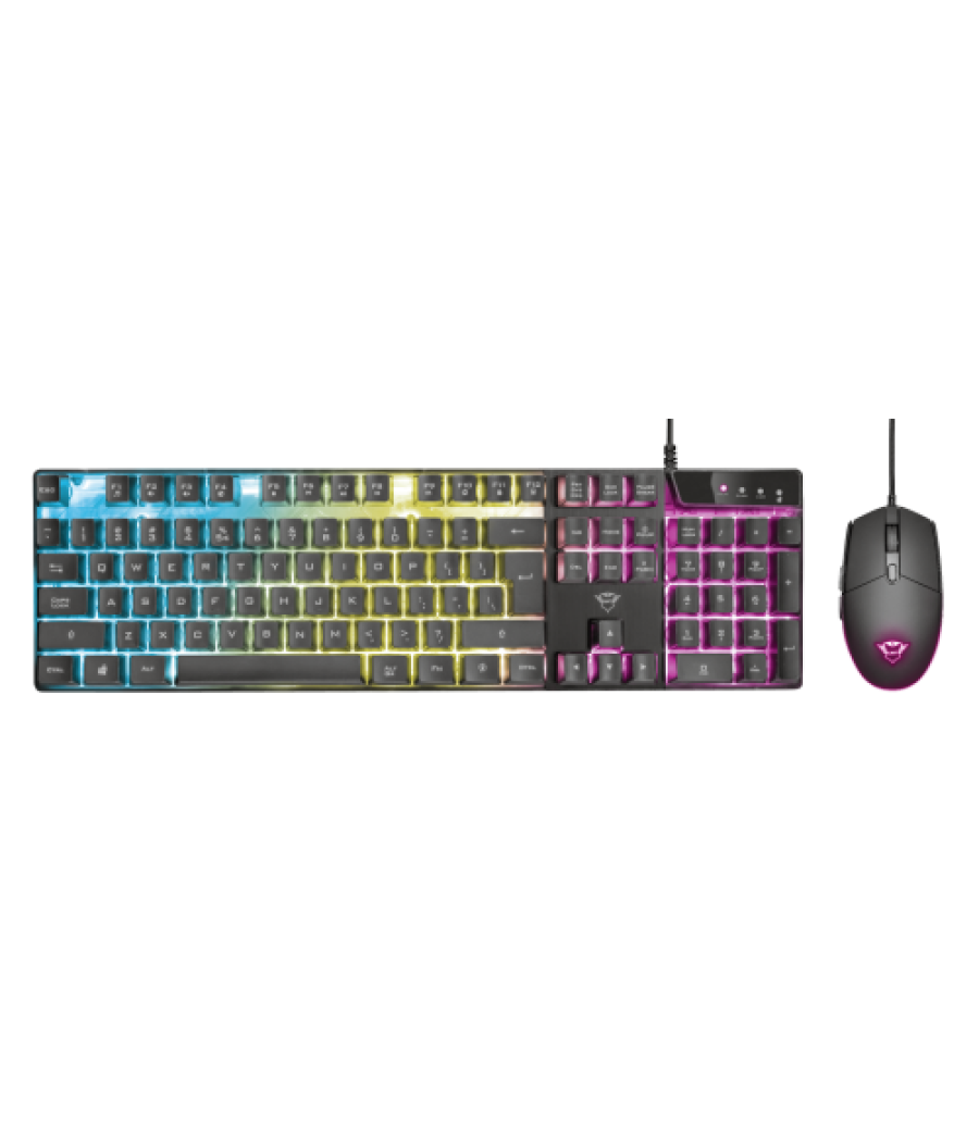 Trust gxt 838 azor gaming combo teclado usb qwerty español negro