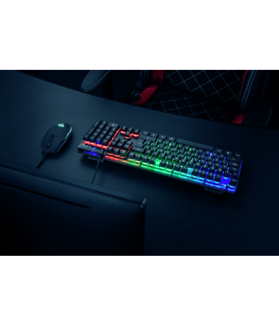 Trust gxt 838 azor gaming combo teclado usb qwerty español negro