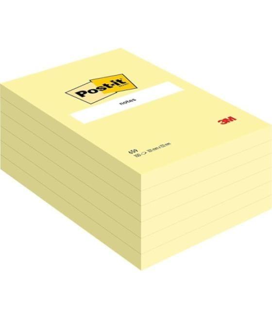 Blocs 100 hojas notas grandes adhesivas 101x152mm canary yellow 659 post-it 7100172752