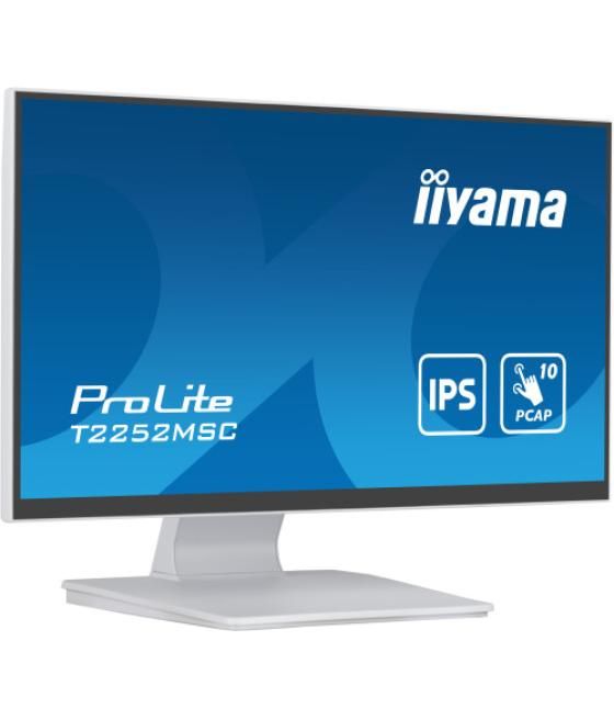 Iiyama prolite pantalla para pc 54,6 cm (21.5") 1920 x 1080 pixeles full hd lcd pantalla táctil mesa blanco