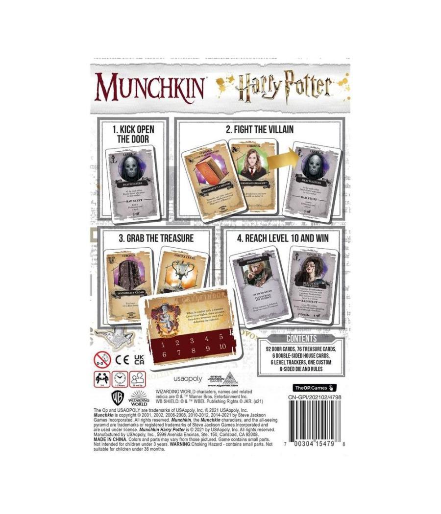 Juego de mesa munchkin harry potter edad recomendada 11 años idioma ingles