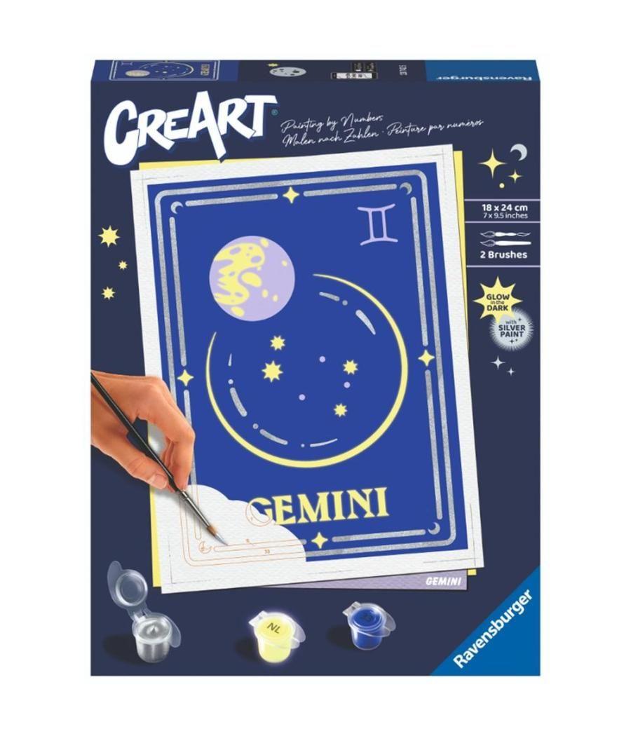 Kit para pintar con números ravensburger creart serie trend d zodiac: geminis