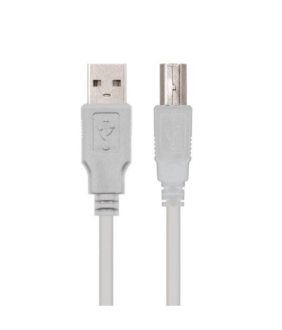 Cable usb 2.0 impresora nanocable 10.01.0102/ usb tipo-b macho - usb macho/ 1m/ beige