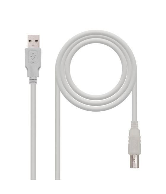 Cable usb 2.0 impresora nanocable 10.01.0102/ usb tipo-b macho - usb macho/ 1m/ beige