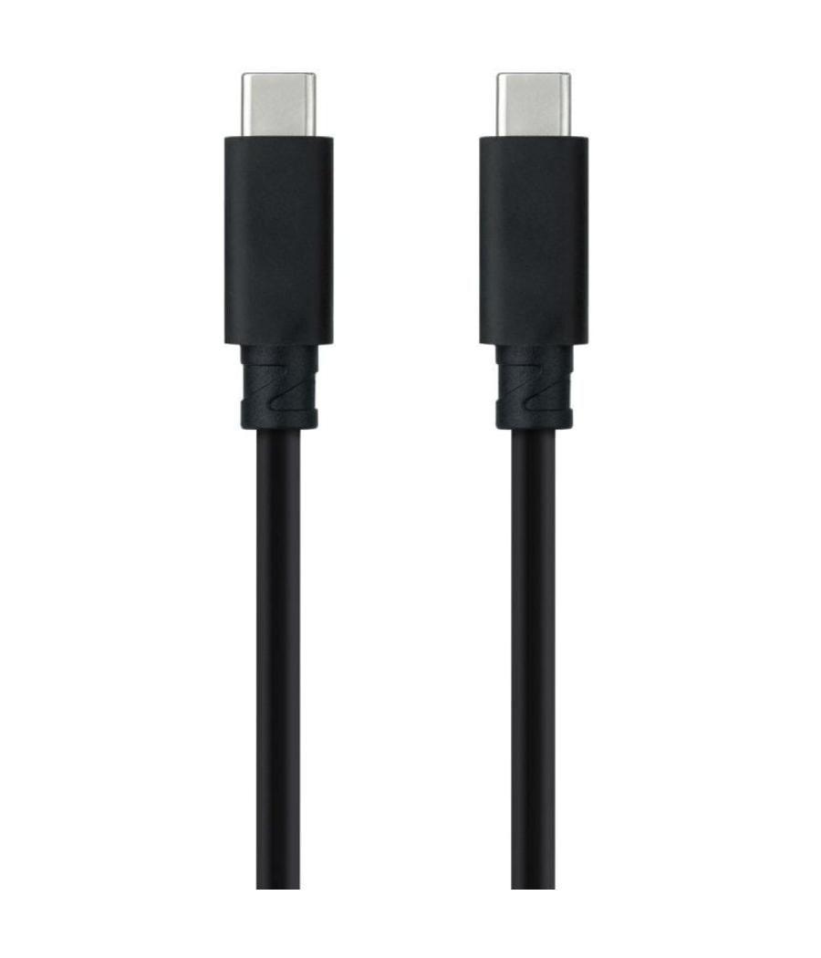 Cable usb 3.2 nanocable 10.01.4103/ usb tipo-c macho - usb tipo-c macho/ hasta 100w/ 20gbps/ 3m/ negro